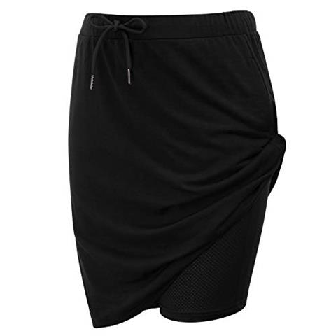 JACK SMITH Women's Stretchy Knee Length Skirt Athletic Skort Drawstring Waist with Pockets