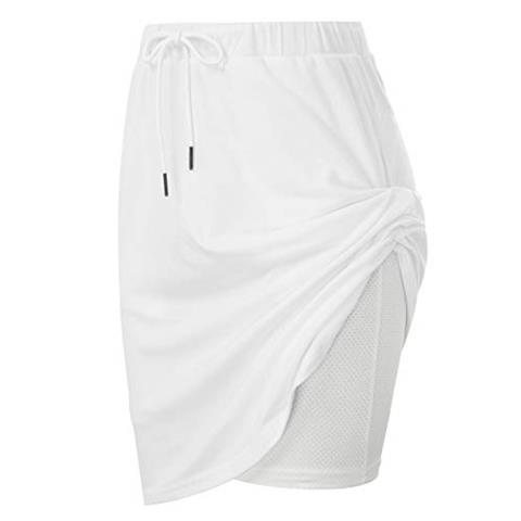 JACK SMITH Women's Stretchy Knee Length Skirt Athletic Skort Drawstring Waist with Pockets